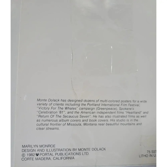 MARILYN MONROE LITHO MONTE DOLACK 1982 - Picture 4 of 10